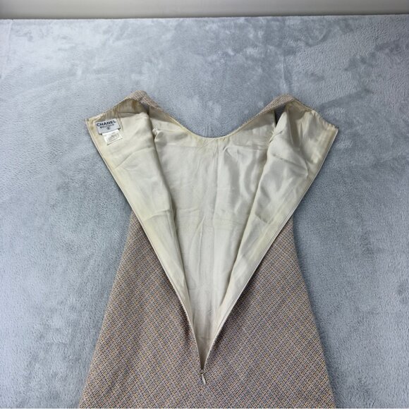 Chanel Boutique Wool Silk Tweed Dress Small - Picture 16 of 16
